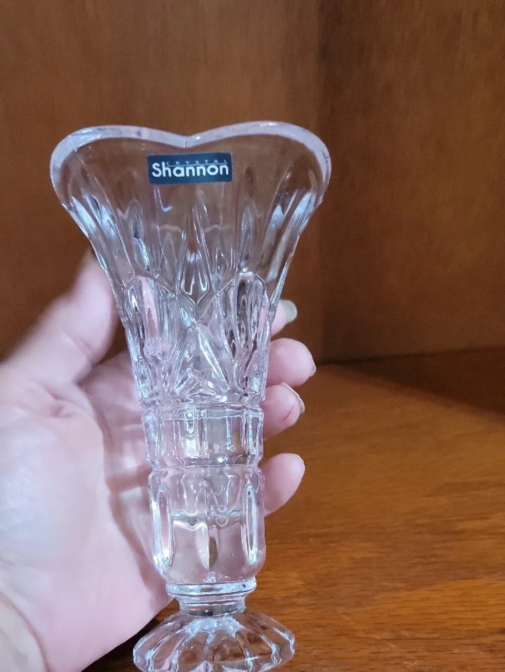 Godinger  Shannon Clear Crystal Fluted Vase